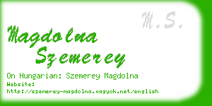 magdolna szemerey business card